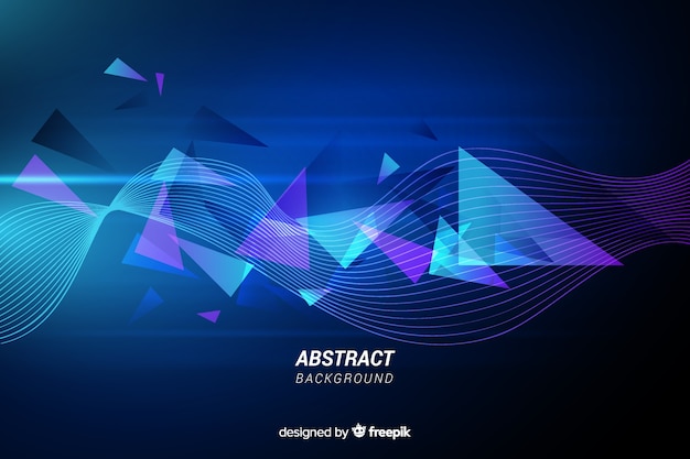 Abstract lines background with triangles