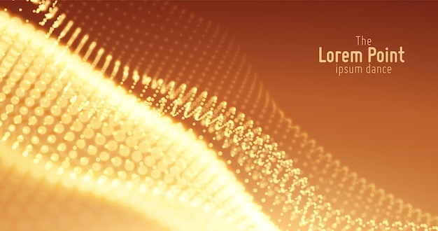 abstract particle wave, points array background