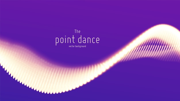abstract purple particle wave, points array, shallow depth of field. technology digital background
