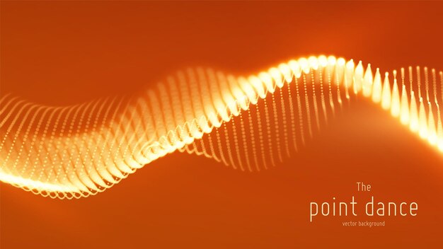 abstract red particle wave, points array, shallow depth of field. Futuristic illustration. Technology digital splash or explosion of data points. Point dance waveform.