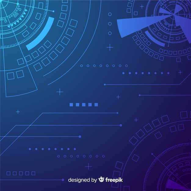 abstract technology background in hud style