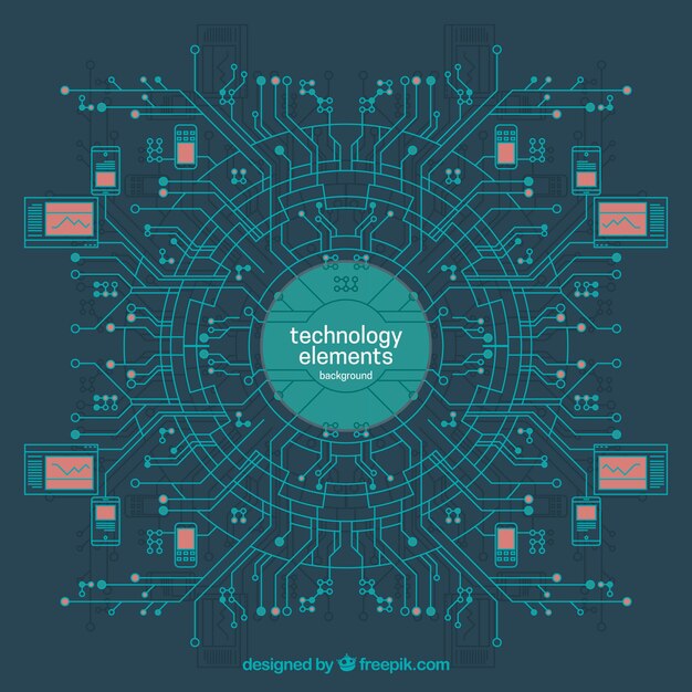 Abstract technology elements background 