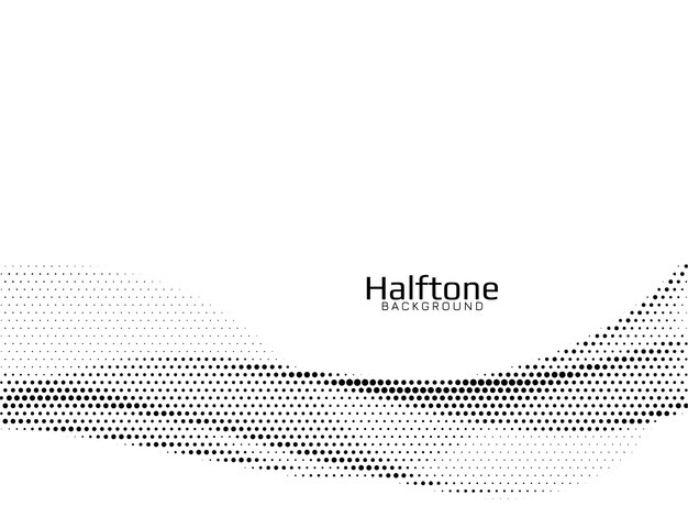 Abstract wave style halftone