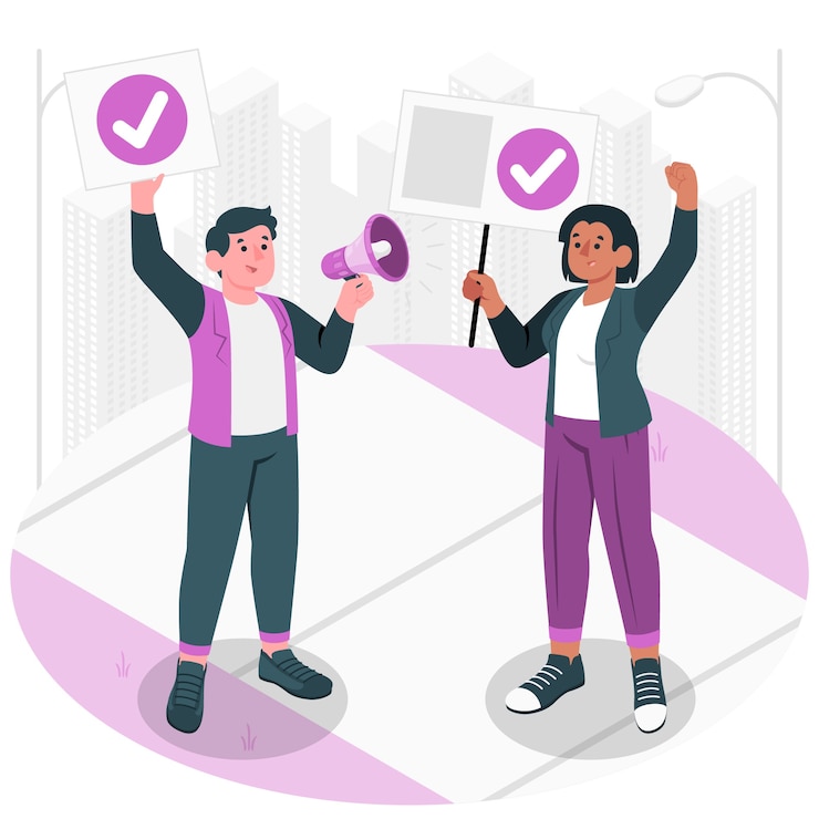 Miễn phí Vector active citizen concept illustration