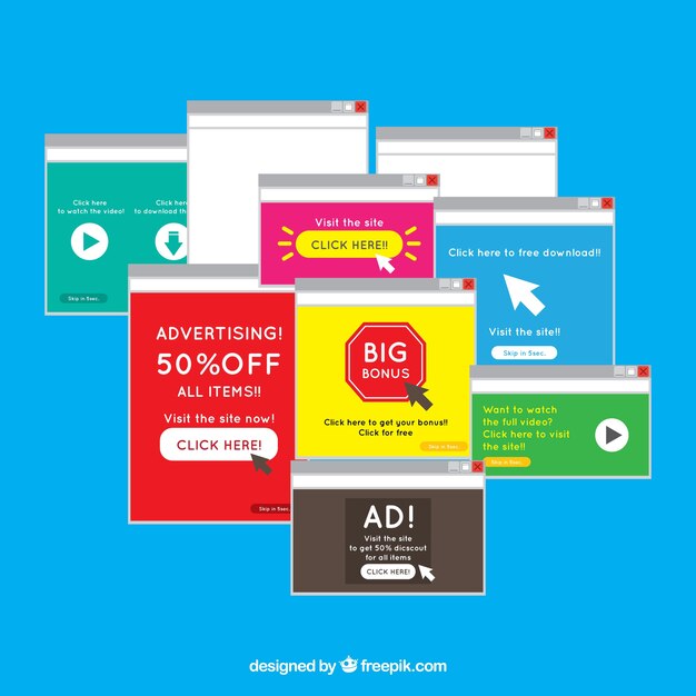 Add block pop up concept with flat design