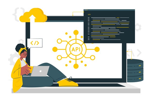 Application programming interface concept illustration