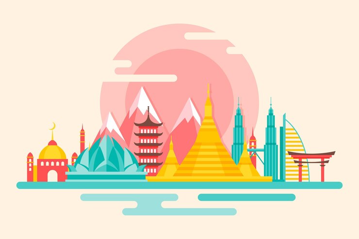 Miễn phí Vector asean buildings landmarks