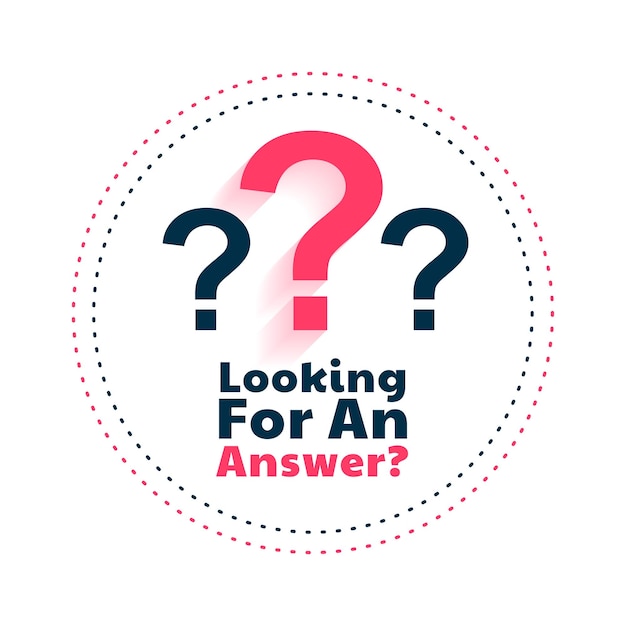 Ask and answer a doubt clearing question mark background