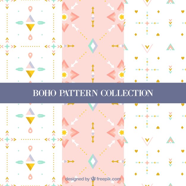 assortment of flat boho patterns