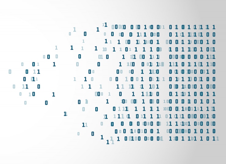 Miễn phí Vector binary code netwrok technology concept background