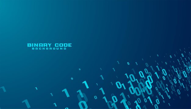 Binary code numbers data stream technology background