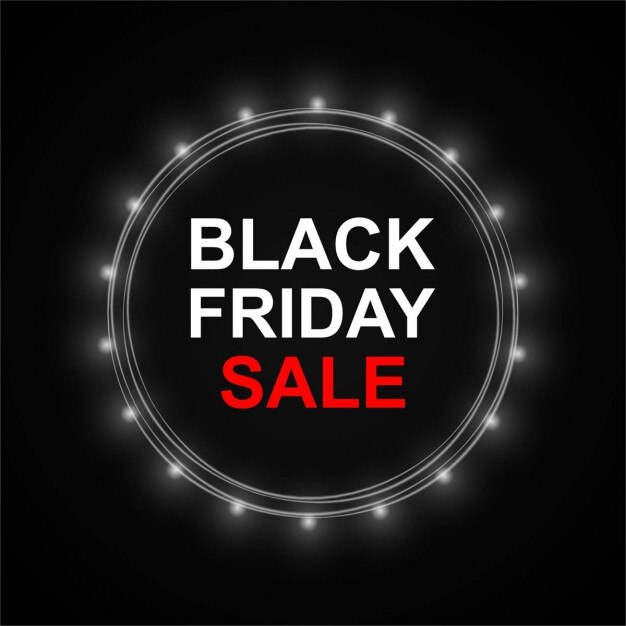 Miễn phí Vector black background with a light frame for black friday