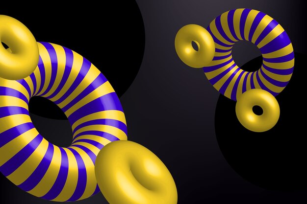 Black background with realistic elements