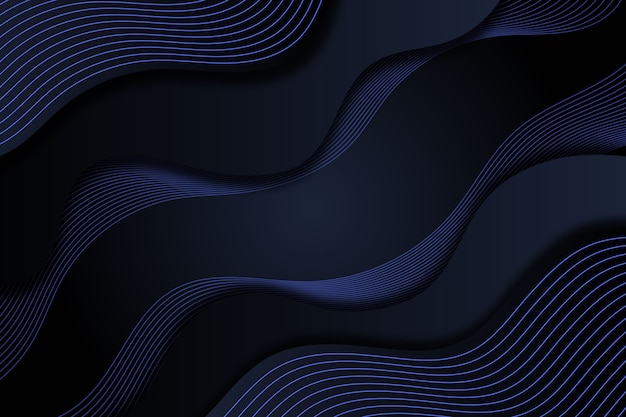 Black background with wavy lines