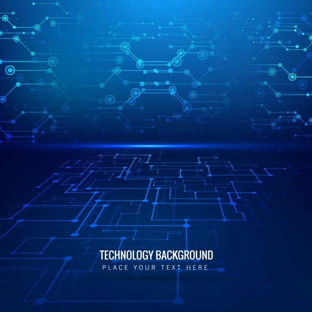 Blue background virtual environment