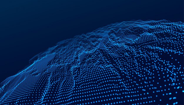 Blue technology digital landscape futuristic background 