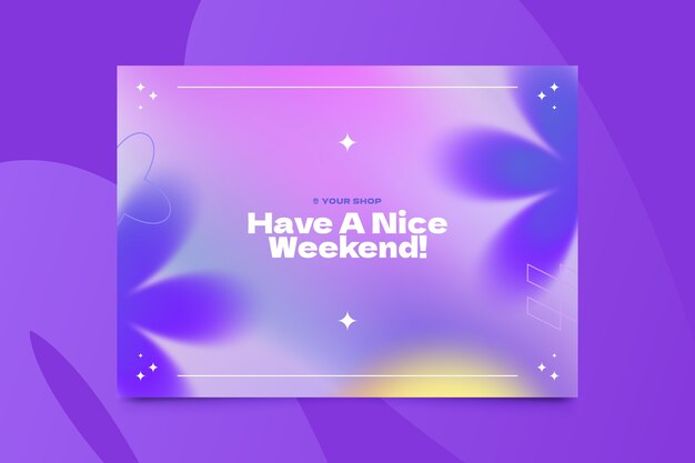 Blurred gradient card template