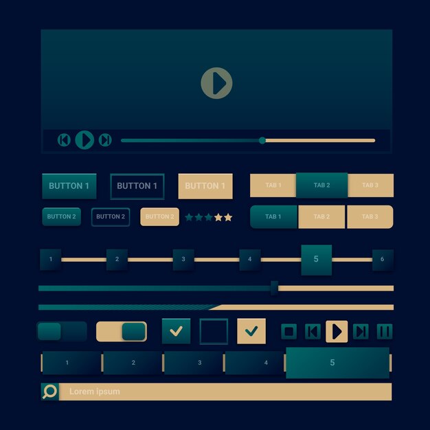 Bộ UI màu gradient