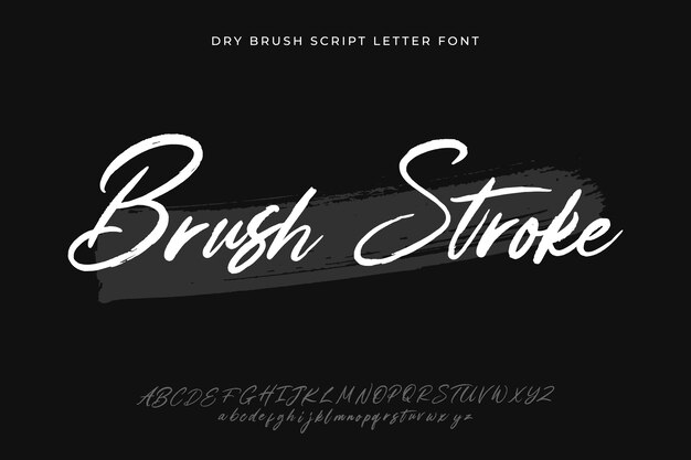 Brush stroke text effect