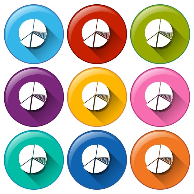 Buttons with circular graph