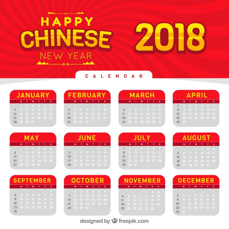 Miễn phí Vector chinese new year calendar
