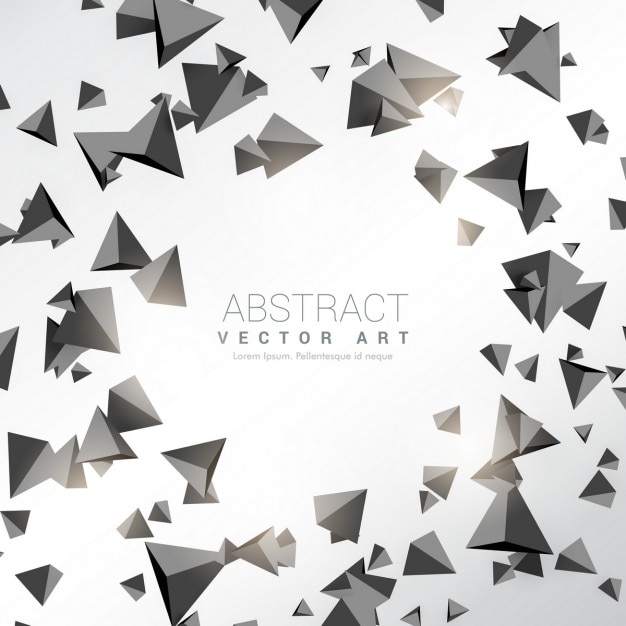 circular background with polygonal 3d shapes