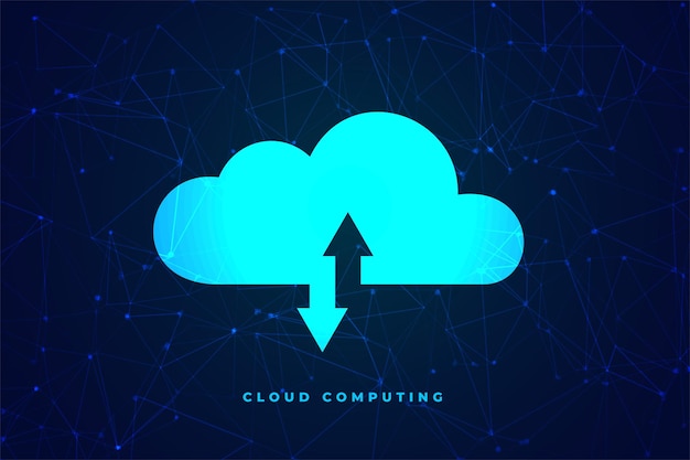 Cloud computing technology concept data transfer