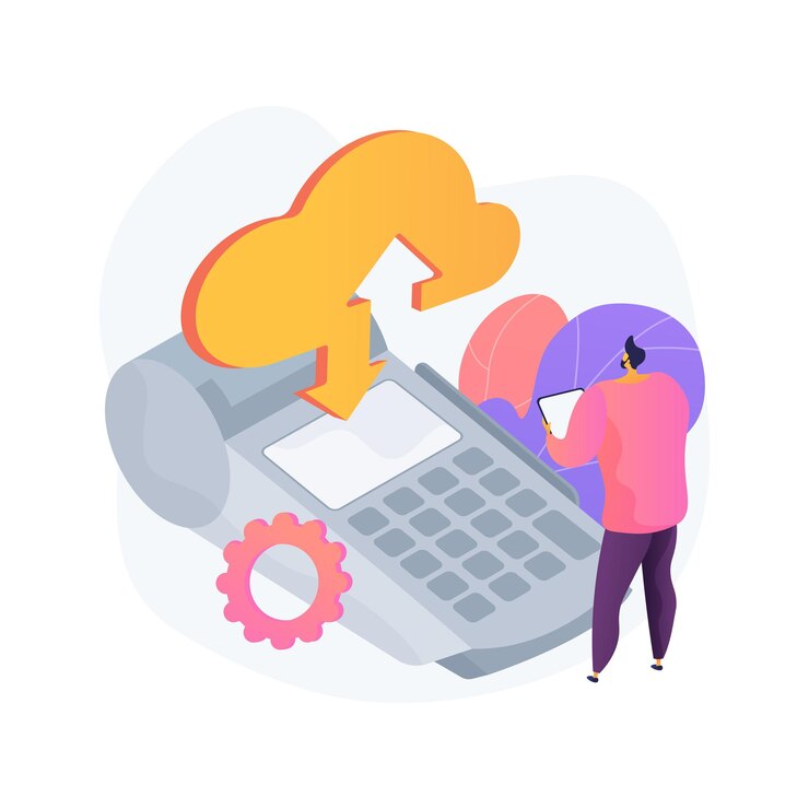 Miễn phí Vector cloud pos abstract concept illustration