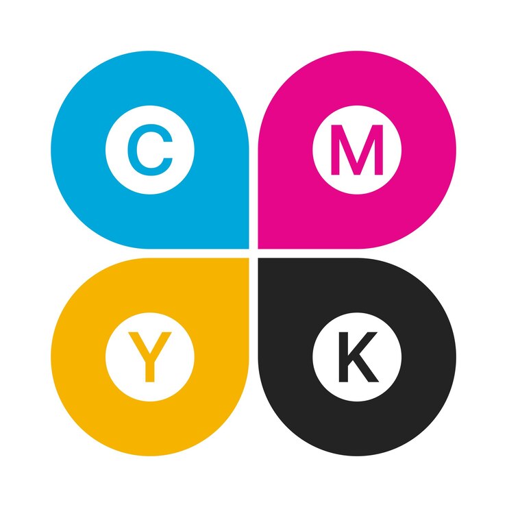 Miễn phí Vector cmyk ink drops simple