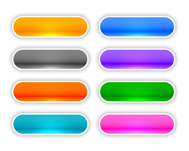 collection of empty web app button icon design