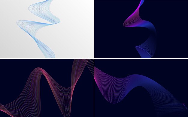 collection of geometric minimal lines pattern set