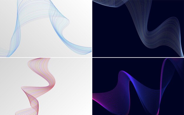 collection of geometric minimal lines pattern set