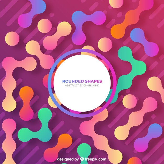 Colorful background with rounded shapes