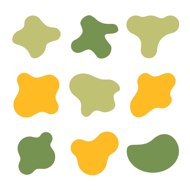 Miễn phí Vector colourful abstract shapes fluid hand drawn organic shapes vector shape creative element