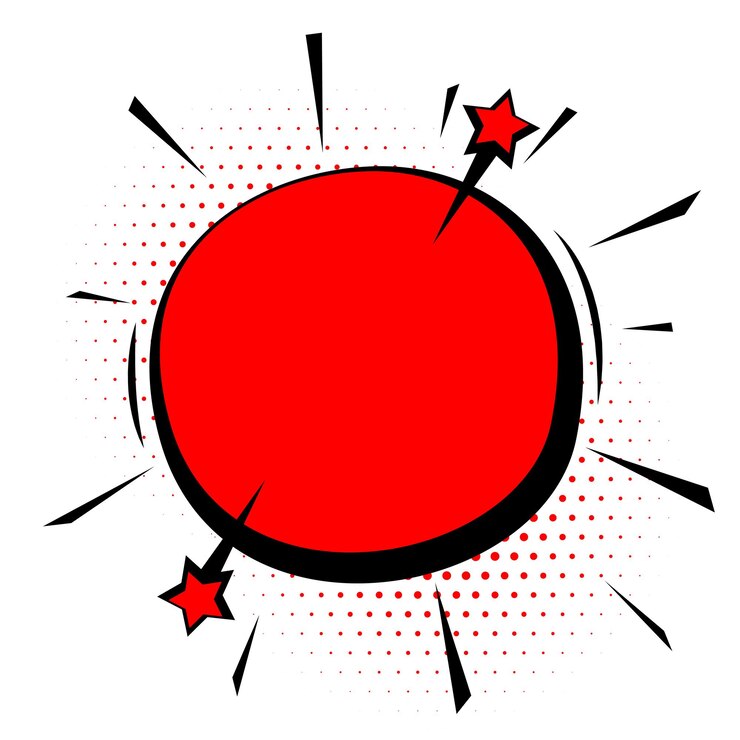 Miễn phí Vector comic style blank speech bubble halftone background with stars design