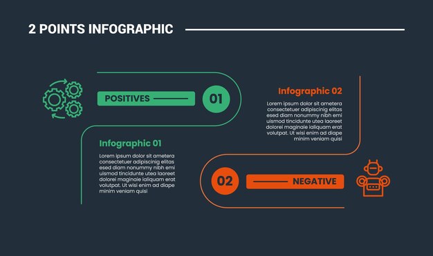 comparison choice infographic process diagram with open round rectangle side by side with outline style vector