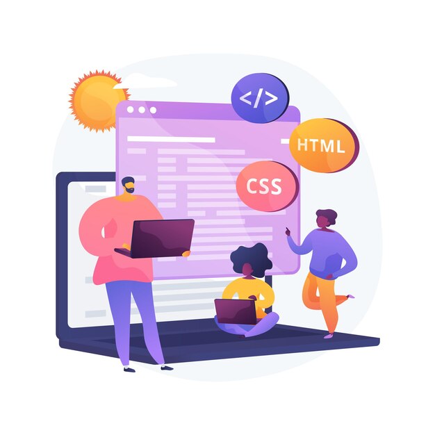 computer programming camp abstract concept illustration
