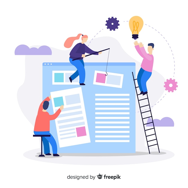 concept design process for landing page