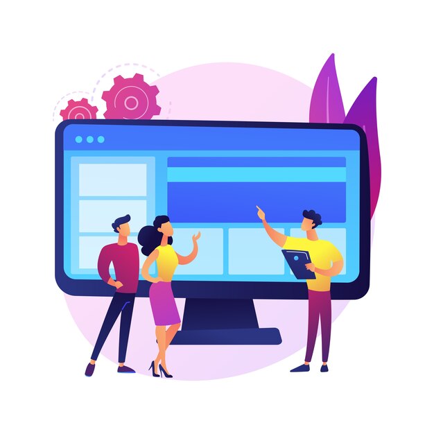 Corporate website abstract concept  illustration. Official company website, business online representation, corporate vision page, web development, graphic design service .