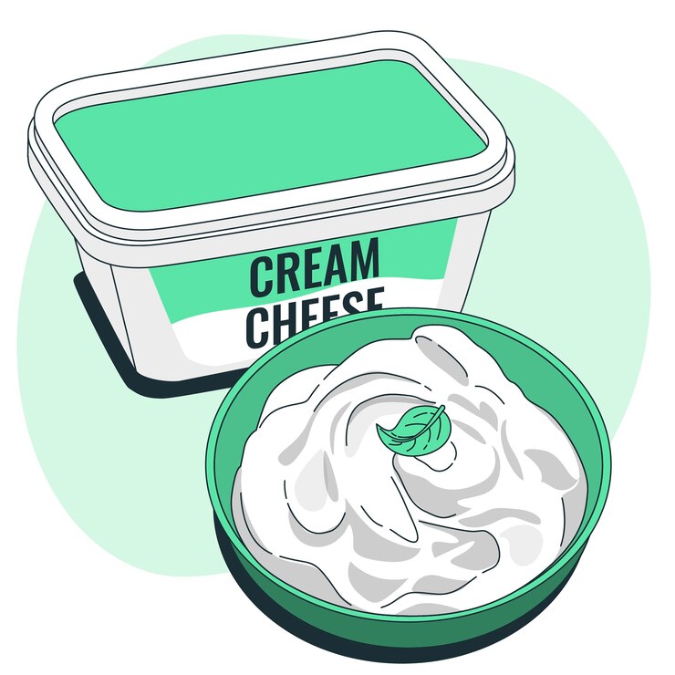 Miễn phí Vector cream cheese concept illustration