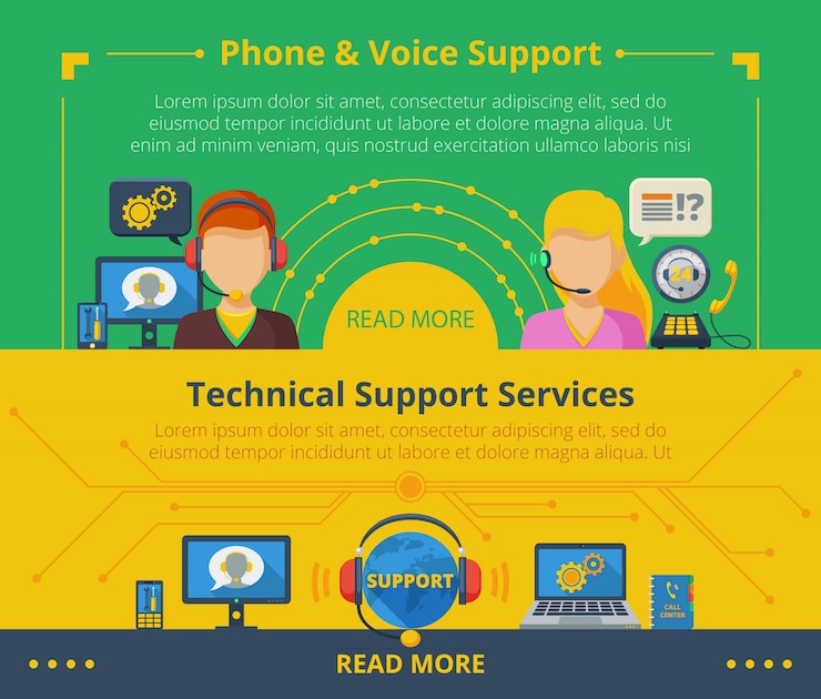 Miễn phí Vector customer support banner