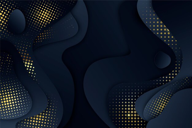 Cut shapes black paper background