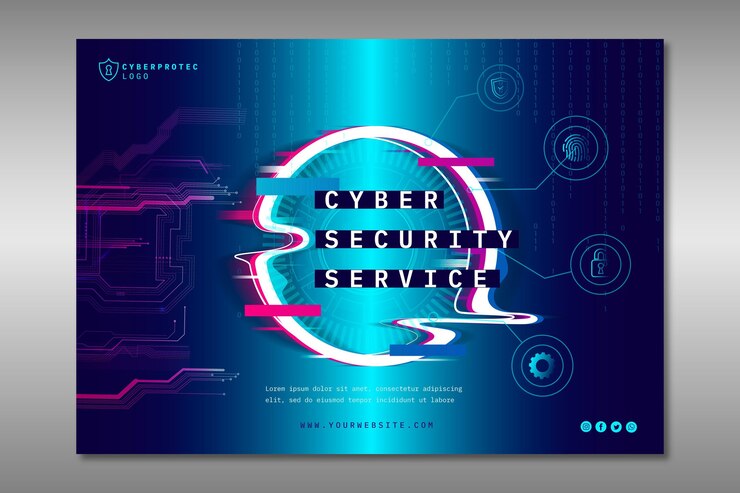 Miễn phí Vector cyber security banner template