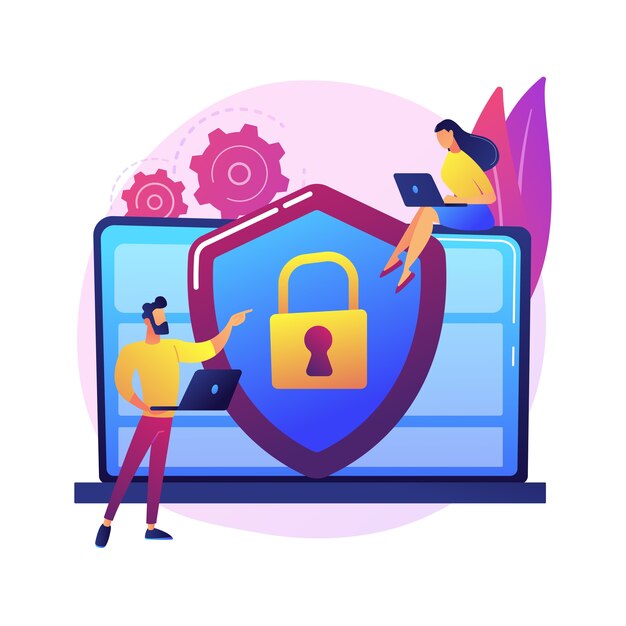 Cyber security risk management abstract concept  illustration. Cyber security report analysis, risk mitigation management, protection strategy, identify digital threat .