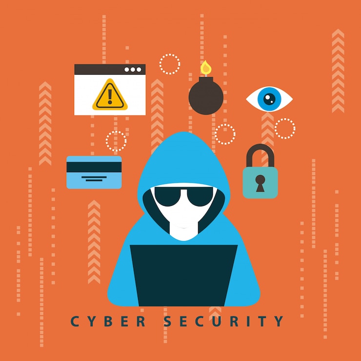 Miễn phí Vector cyber security technology illustration