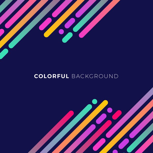 Dark blue background with colored forms