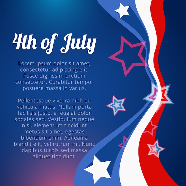 design for independence day with space for text