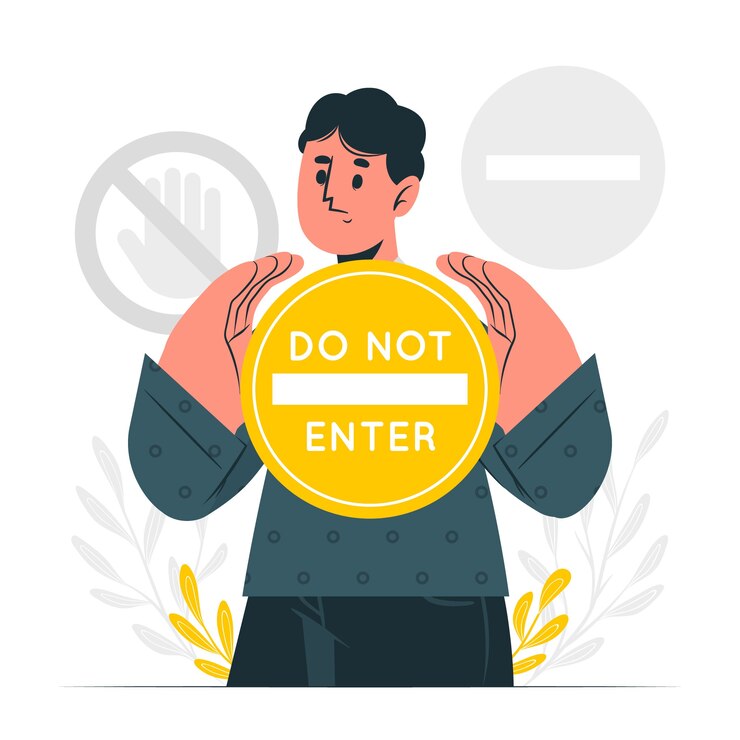 Miễn phí Vector do not enter sign concept illustration