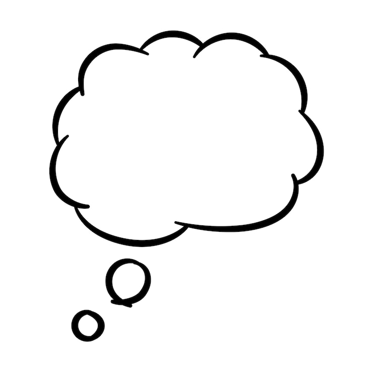 Miễn phí Vector doodle cloud thought bubble