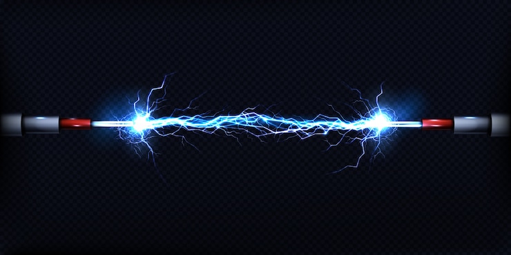 Miễn phí Vector electrical discharge passing through air between two pieces of naked wires 